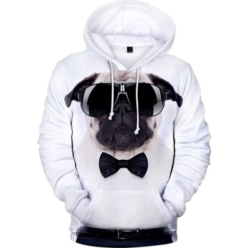 Fashion 2020 New Products 3D Pug Hoodie Mens Womens Sweatshirts 3D Hoodie Pullovers Hot Sale Boys Girls Hip Hop Street Jackets