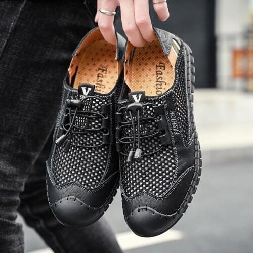 Men Shoes Fashion mesh breathable shoes Big Size Casual Shoes Summer New Men Anti Slippery Outdoor Shoes
