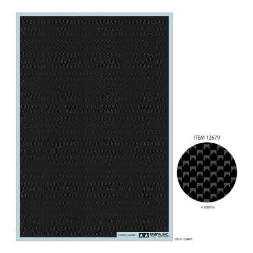 Tamiya 12679 Carbon Pattern Decal Set Plain Weave/Fine,130mm x 190mm