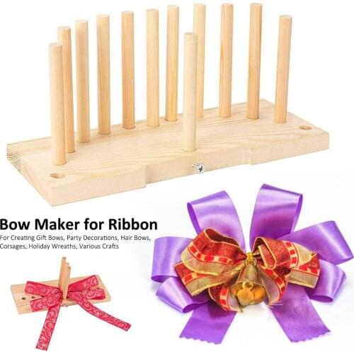 Natural Solid Wood Double Sided Custom Handmade Bows Maker Lightweight Durable Making Tool For Decorations