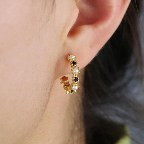2021 Summer New Fashion Classic Style Ear Cuff Earrings Crystal Jewlery Lucky Micro Paved CZ Pearl for Women Wediing Gift