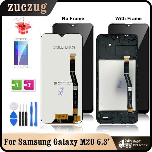 New 6.3" For Samsung Galaxy M20 2019 M205 LCD Display Touch Screen With Frame For Samsung M20 SM-M205 M205F