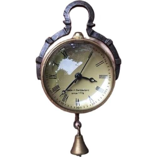 New Retro Bronze Crystal Ball Semi-Automatic Mechanical Watch Antique Clock