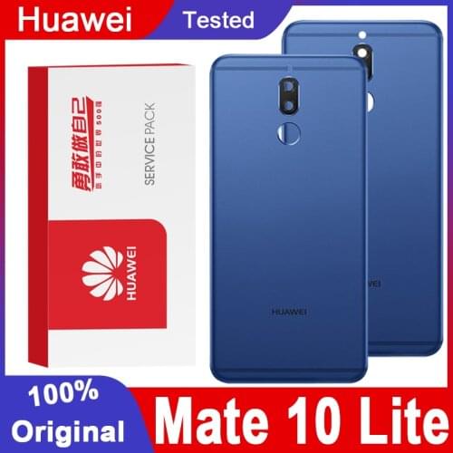 Original Back Housing Replacement for Huawei Mate 10 Lite Back Cover Battery Glass with Camera Lens For Nova 2i Rear cover