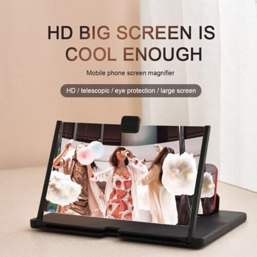 12" Mobile Phone Screen Magnifier 3D-HD Video Amplifier Smartphone Stand Bracket Desk Stand Mobile Phone Holder Car Phone Holder