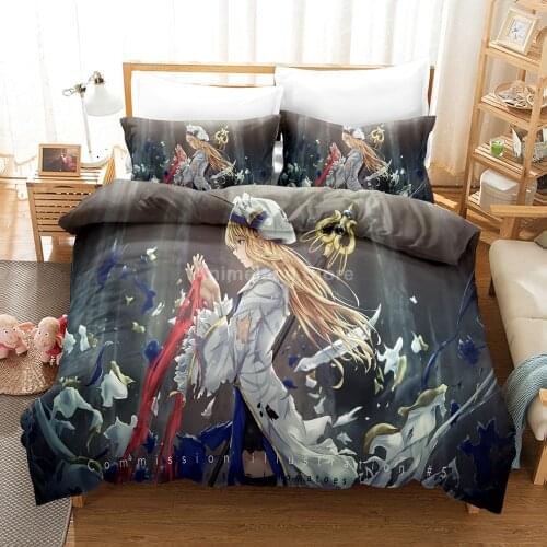 Goblin Slayer Bedding Set Anime Girl Bed Linen Quilt Duvet Cover Sets Home Decor Single Queen King Size Gift Kids Kawaii Cartoon