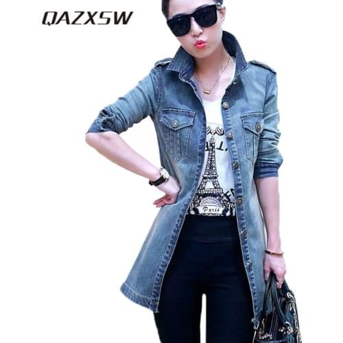 Женские джинсовые куртки QAZXSW China At AliExpress