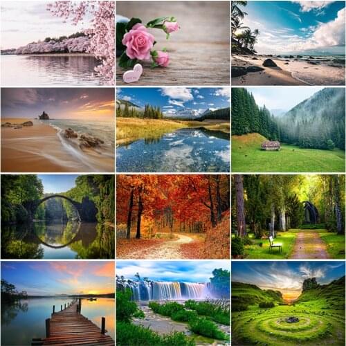 DIY Beautiful Mountain Decoration Diamond Painting Full Drill Rhinestone Embroidery Cross Stitch Kit Handmade Crystal Craft Gift