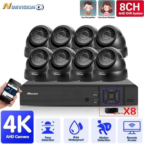 4K Ultra HD Video Surveillance Camera System 8MP 8ch H.265 DVR 40m IR Night Vision OutDoor Waterproof CCTV Security System Kit