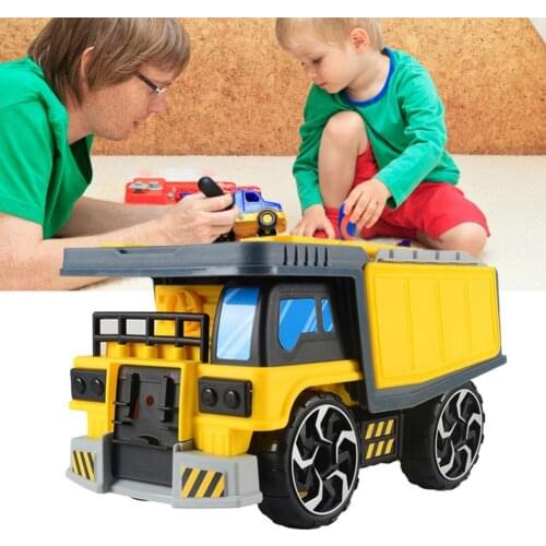 Changeable Track Excavator Construction Vehicle Model Toys Kids Birthday Gift Tabletop Ornaments