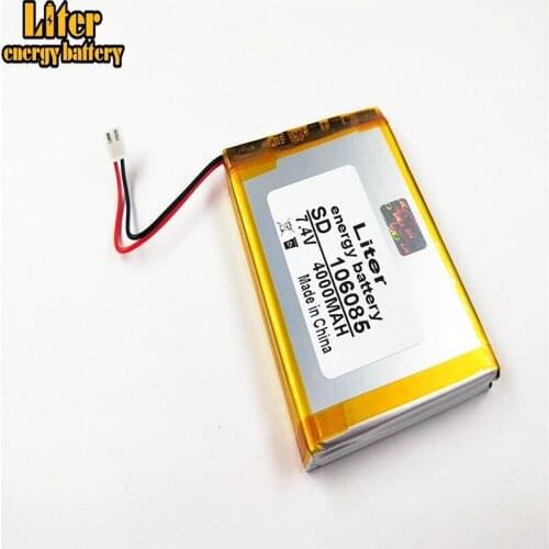 XH2.5/2P connector 7.4V 4000mAh 106085 Polymer Li-ion battery for DVD Satellite Finder Meter WS6902 WS6912 WS6909 WS6918 WS6922
