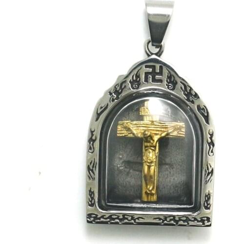 Unisex 316L Stainless Steel Jesus Christ Protect Pendant