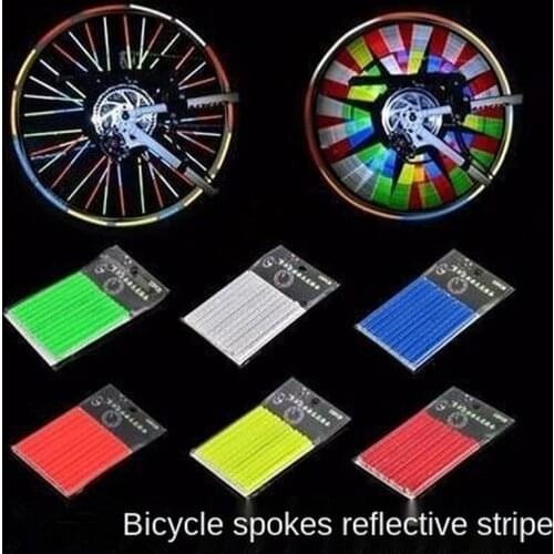 Bicycle reflective spokes stickers Wire clip warnings Mountain bikes, bicycles, and hot wheels at night