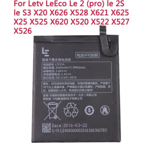 100% Original LTF21A For Letv LeEco Le 2 (pro) le 2S le S3 X20 X626 X528 X621 X625 X25 X525 X620 X520 X522 X527 X526 Batterie