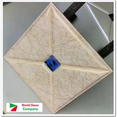 Brand New Korean Style 3D Leather Panel luxury decorative art TV Room sofa backgroumd wallpaper 16pcs 40*40*2.5CM Acoustic panel