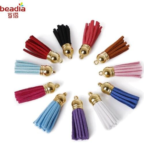 2018 New Arrival 35mm Korea 12 Colors Tassels For DIY Cellphone Curtain Decorative Many Ways To use Suede Tassel