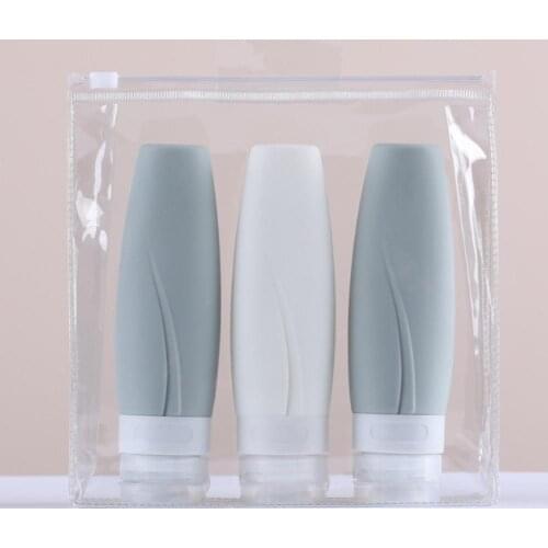 3/4Pcs 60/90ml Travel Shampoo Gel Liquid Cosmetic Storage Bottle Empty Container Cream Lotion Refillable Bottle