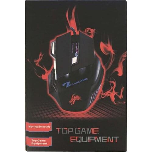 7 Buttons USB Wired Gaming Mouse 4 Gears 5500 DPI Adjustable Backlight Optical Mice for Computer PC