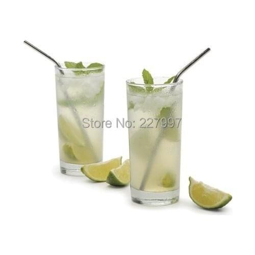 Free shipping 500pcs/lo Top Quality Stainless Steel Straw drinking straw bend drinking straw beer straw