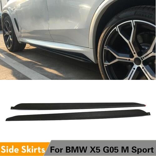 Carbon Fiber Side Skirts Extension Lips for BMW G05 X5 M Sport 2019 2020 Carbon Fiber Body Kits