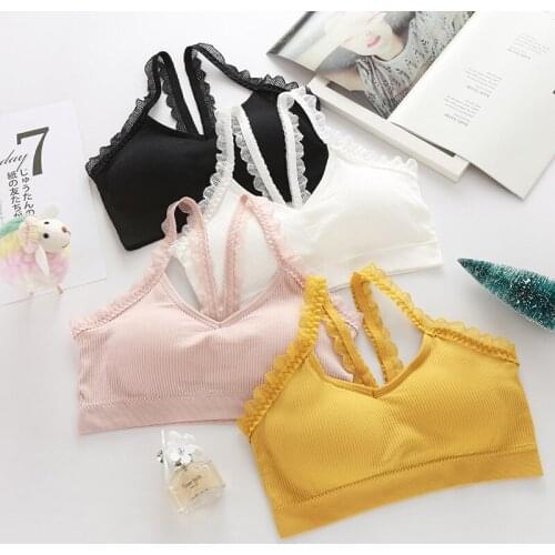 Sexy Floral Lace Bra Top For Women Push Up Female Lingerie breathable Bralette Removable Pad Thin Fashion New Wireless Bras