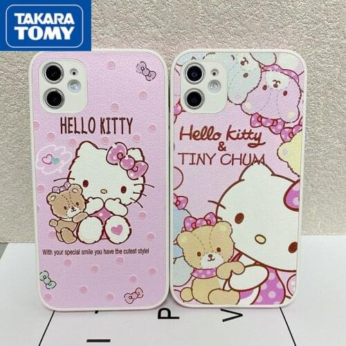 TAKARA TOMY HelloKitty Original Phone Case for IPhone 7/8P/X/XR/XS/XSMAX/11/12Pro/12min Phone Couple Case Cover