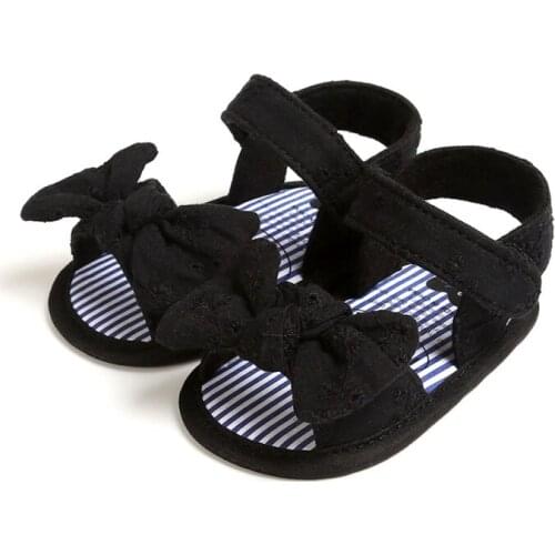 Summer Baby Girls Shoes Breathable Anti-Slip Bow Sandals 0-18M Infant Soft Soled First Walkers Shoes