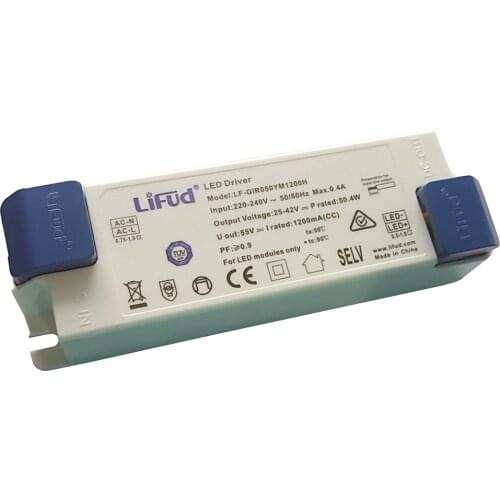 Lifud LED Driver 50W 1200mA DC 25-42V AC220-240V LF-GIR050YM1200H Transformer LED Driver Panel for Class II LED Luminaire