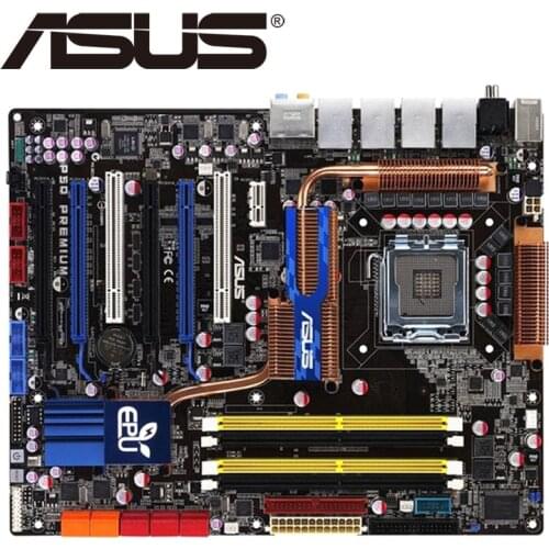 Asus P5Q Premium Desktop Motherboard P45 Socket LGA 775 For Core 2 Duo Quad DDR2 16G UEFI ATX BIOS Original Used Mainboard