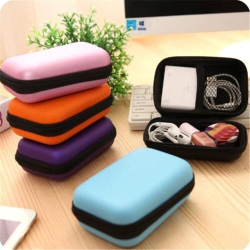 Mini Color Portable Earphone Bag Coin Purse Headphone USB Cable Case Storage Box Wallet Carrying Pouch Bag Earphone Accessories