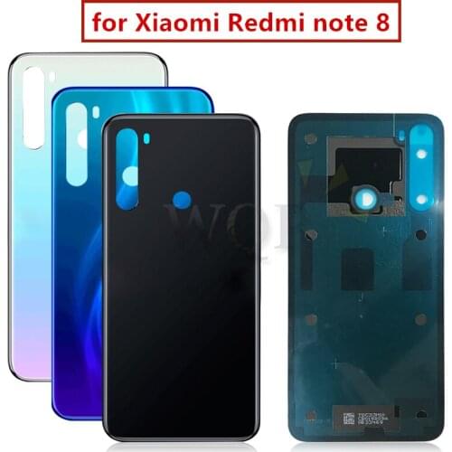 Original For Xiaomi Redmi Note 8 Battery Back Cover Rear Door Housing Side Key Replacement Repair Spare Parts
