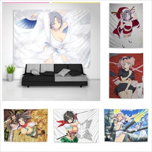 Senran Kagura Asuka Yumi Hibari Hikaga Tapestry Art Wall Hanging Sofa Table Bed Cover Home Decor Poster