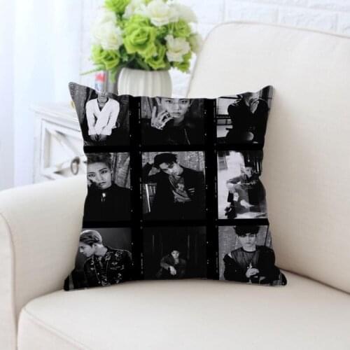 EXO Printed silk Pillowcases Square Zippered Home Decorative Pillow Cover Wedding Custom Gift For Two Sides