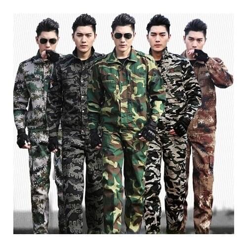 Special Forces for Men Army Military Uniform Camouflage Long sleeve Tactical Clothing Soldier Work Wear Combat Shirt Pant