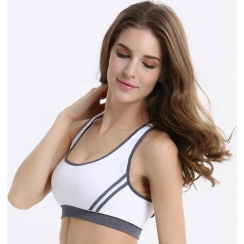 Sports Bra Top Fitness Women Shockproof Breathable Removable Padded Sport Bra for Running Yoga Gym Seamless gather Crop Bra