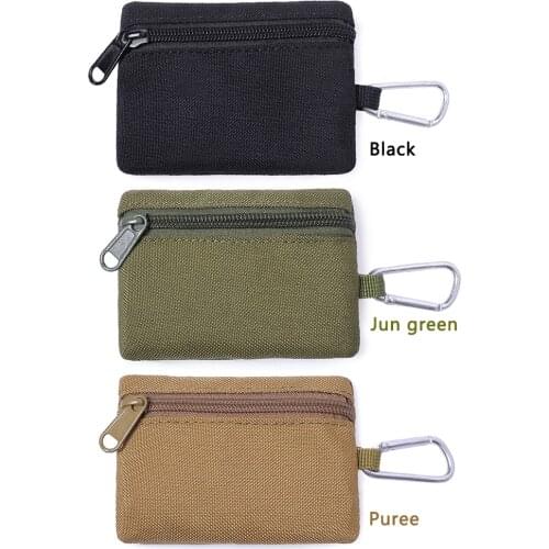 Tactical EDC Pouch Military Key Earphone Holder Men Coin Wallet Purses Army Coin Pocket with Hook Waist Belt Bag for Hunting