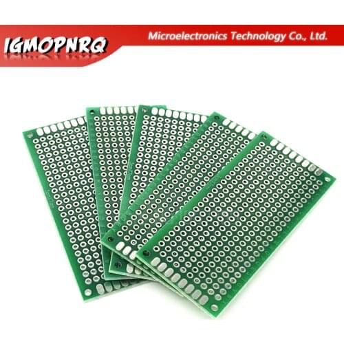5pcs 3x7cm 3*7 Double Side Prototype PCB diy Universal Printed Circuit Board thickness 1.6 hole plate experimental board