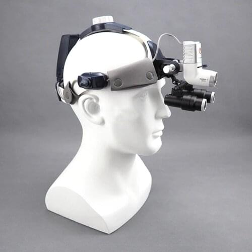 CE/FDA Approval 4.0/5.0/6.0X Binocular Magnifier Dental Surgical Loupe+5W LED Medical Headlight Headlamp Illuminator 2 Battery
