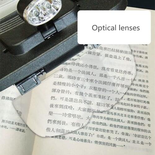 Head-mounted Magnifying Glass Glasses With Led Light For The Elderly Reading Childrens Science Electronic Repair Clock Carving