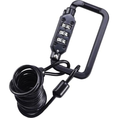 N58B Bike Helmet Lock Mini Portable Anti-Theft Resettable 3 Digit Bicycle Cycling Spring Combination Cable Luggage Buckle