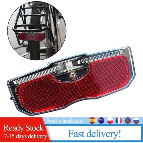 Bike Cycling Bicycle Rear Reflector Tail Light For Luggage Rack Bike Accessories NO Battery Aluminum Alloy Reflective Taillight