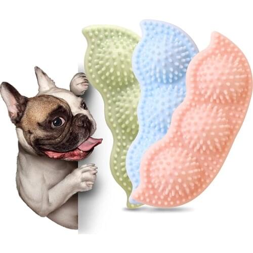 Pea Shaped Dog Chew Toy For Small Dogs Bite Resistant Dog Toothbrush Pet Molar Stick Dental Care Pets Training Interactive Toys