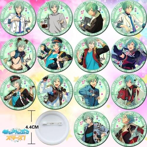 14pcs Ensemble Stars KAZEHAYA TATSUMI 44mm Figure Badge Button Brooch Pin Souvenir Figuras Cosplay Gift