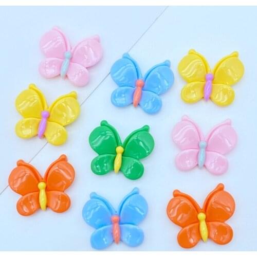 20Pcs Resin Lovely Mixed Mini Butterfly Flat Back Cabochon Scrapbook DIY Embellishments Accessories K25