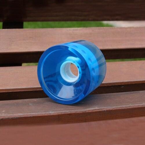 4pcs 70X55mm Stuf Longboard Wheels Rollers Replacement Wheels Clear Blue Cruiser Wheels