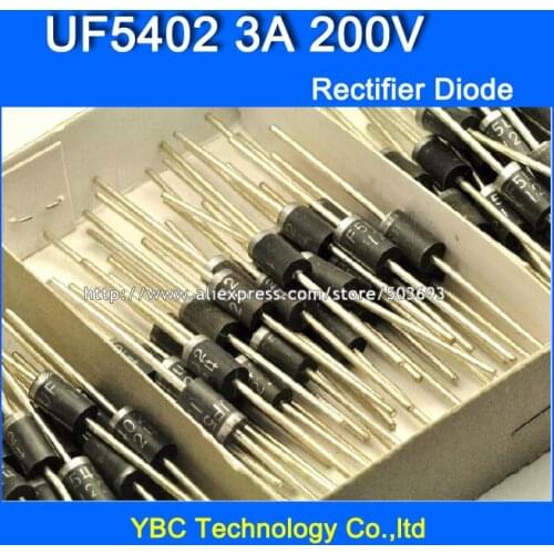 50pcs/lot UF5402 3A/200V Fast Recovery Rectifier Diode