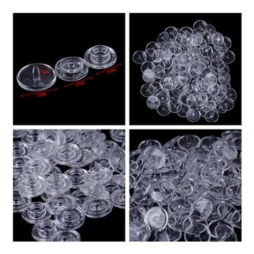 50Pcs Plastic Snaps Fasteners Press Studs Size T5 Caps Button For Clothes Clips Garment Accessories Clear KAM Resin Snap Buttons