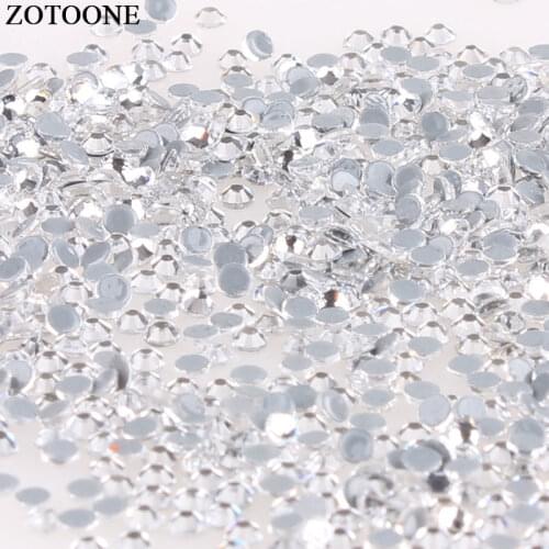 ZOTOONE Glitter Rhinestone Crystal SS6/SS8/SS10/SS16/SS20 Hotfix FlatBack Strass Sewing Fabric Garment Rhinestone Nail Art Stone