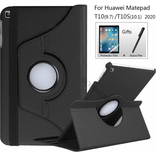 Tablet Case For Huawei MediaPad T10 S 10.1 inch AGS3-L09/W09 360 Rotating Flip PU Cover Stand Smart Case Tablet PC Protective