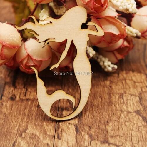 Mermaid Shape - Multiple Sizes - Laser Cut Unfinished Wood Cutout Shapes
